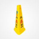 Letrero Preventivo en Forma de Cono "Cuidado Piso Mojado"