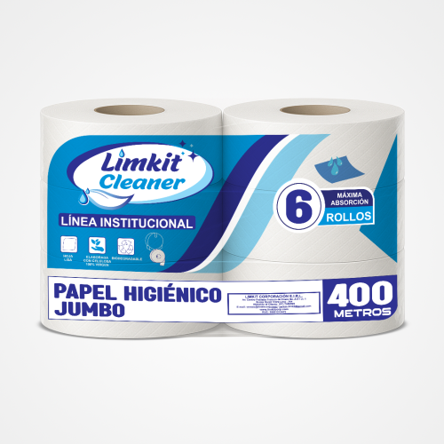 Papel Higiénico Jumbo 400 MTS