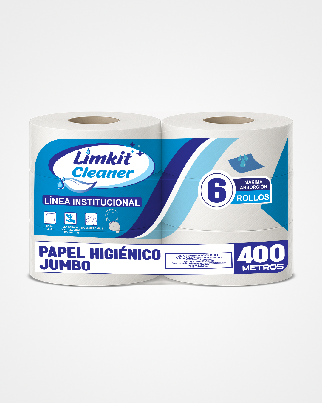 Papel Higiénico Jumbo 400 MTS