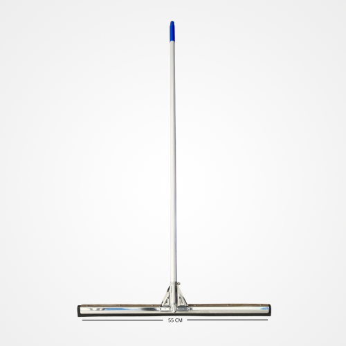 Jalador de Agua doble Goma con Mango de Aluminio Estriado y Base de Acero Inoxidable 55 cm
