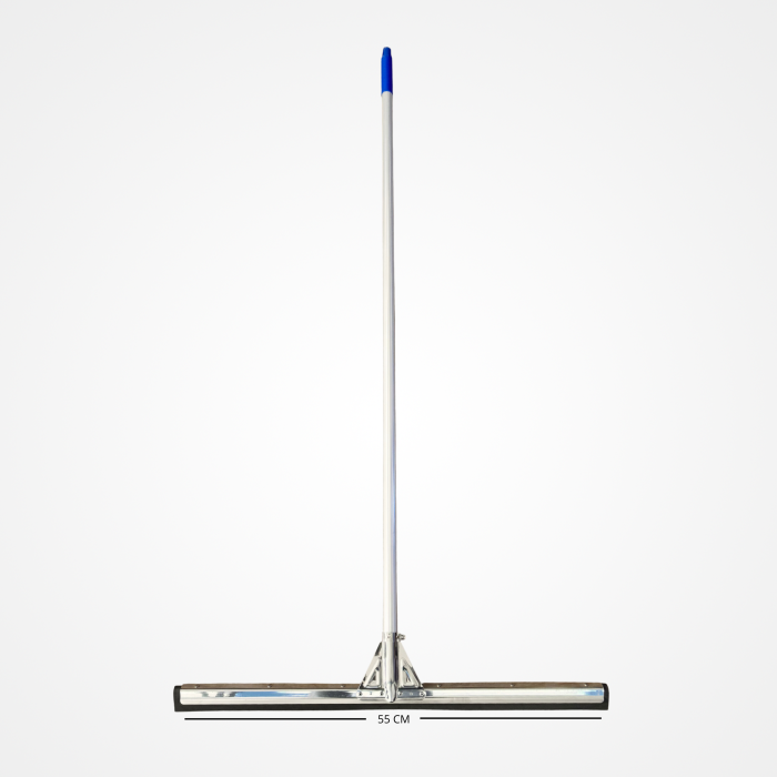 Jalador de Agua doble Goma con Mango de Aluminio Estriado y Base de Acero Inoxidable 55 cm
