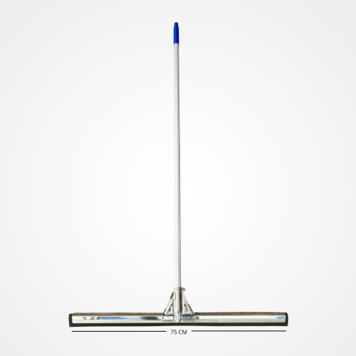 Jalador de Agua doble Goma con Mango de Aluminio Estriado y Base de Acero Inoxidable 75 cm