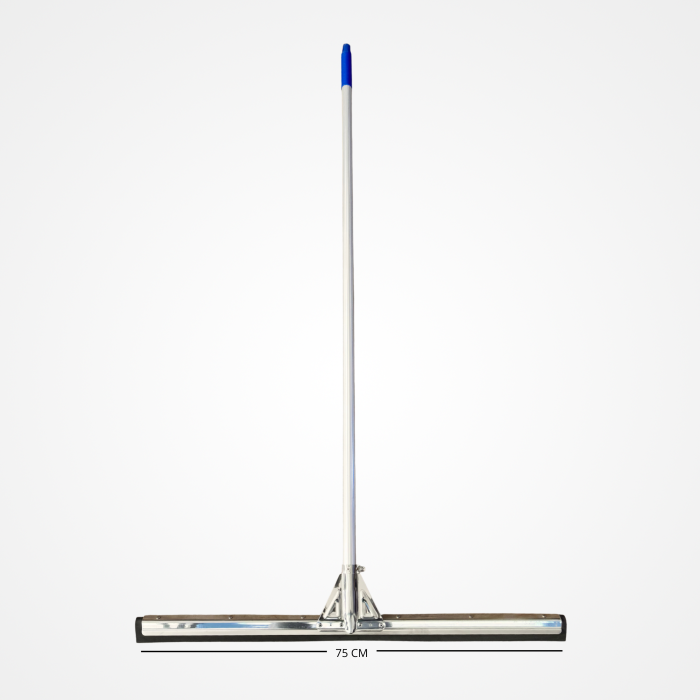 Jalador de Agua doble Goma con Mango de Aluminio Estriado y Base de Acero Inoxidable 75 cm