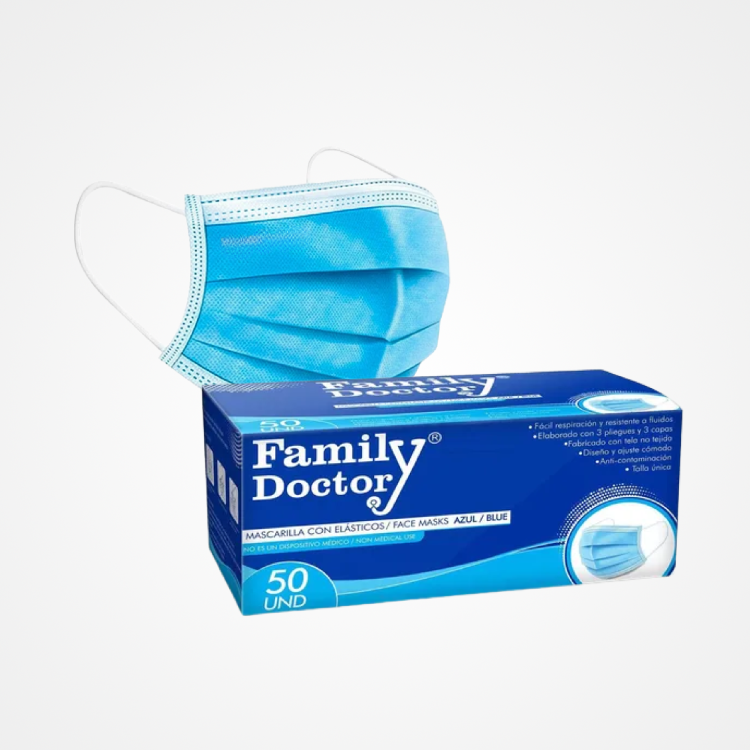 Mascarilla Quirúrgica 3 Pliegues x Caja