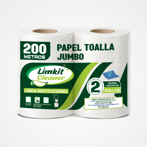 Papel Toalla Jumbo 200 MTS