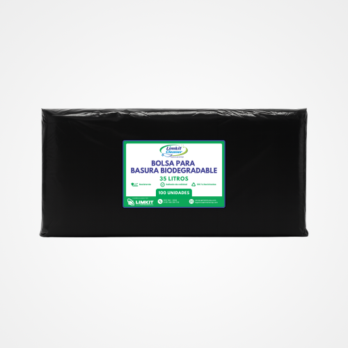 Bolsa de Basura Biodegradable Negra 35 L